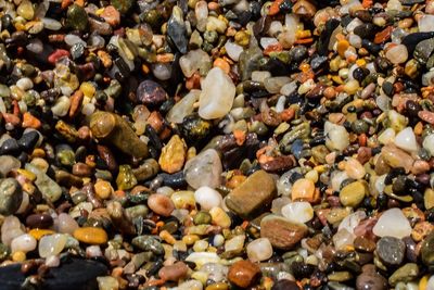 Full frame shot of colorful pebbles
