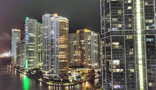 City skyline at night