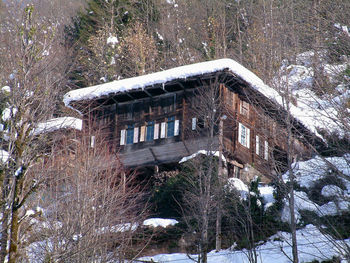 Abandoned building in winter