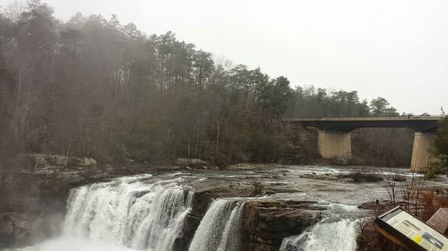 Scenic view of waterfall