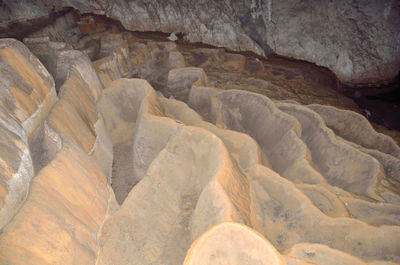 High angle view of rock formation
