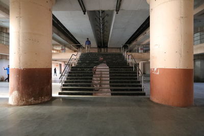 View of empty subway station