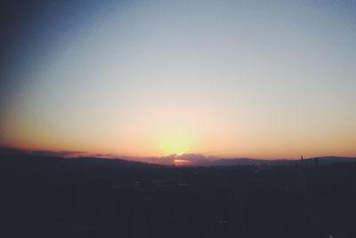 Scenic view of landscape at sunset