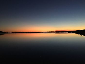 Scenic view of calm sea at sunset