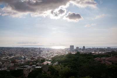 High angle view of cityscape