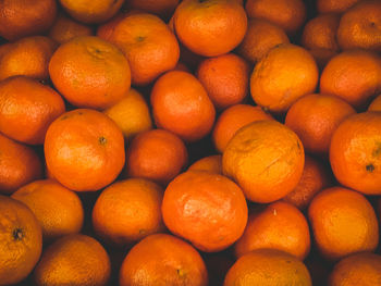 Full frame shot of oranges in market