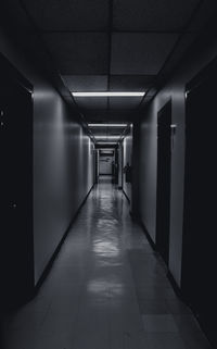 Empty corridor of building