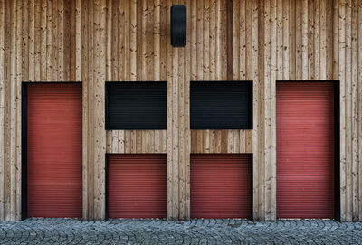 View of closed doors