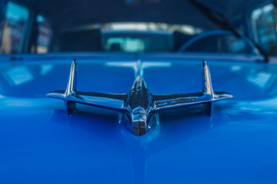 Close-up of vehicle hood