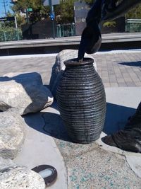 View of people in the background