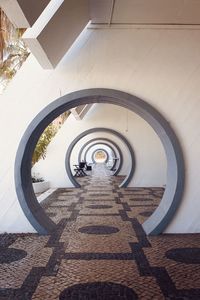 Directly below shot of spiral staircase in building