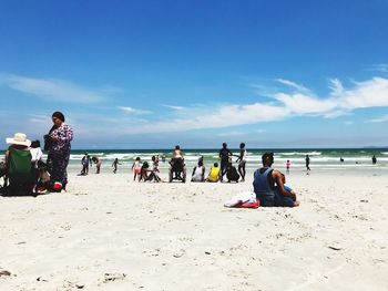 Group of people on beach