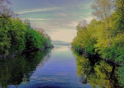 Scenic view of river against sky