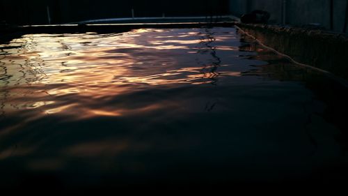 Surface level of swimming pool against sky