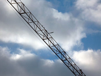 Low angle view of power line against sky