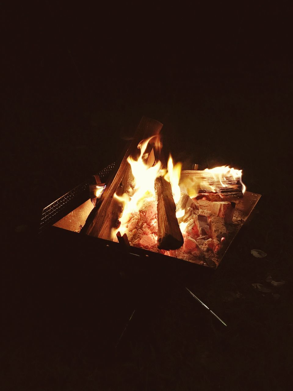 flame, burning, heat - temperature, night, wood - material, no people, bonfire, outdoors, close-up