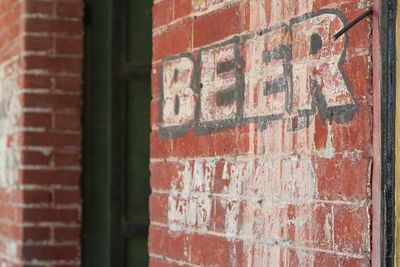 Close-up of brick wall