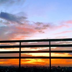 Scenic view of dramatic sky during sunset