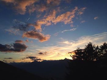 Scenic view of landscape at sunset