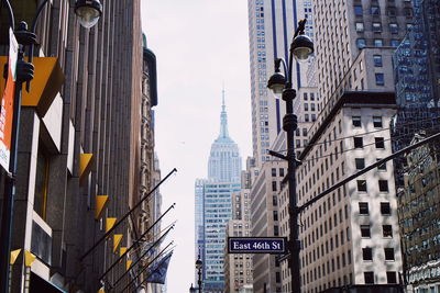 Low angle view of buildings against sky