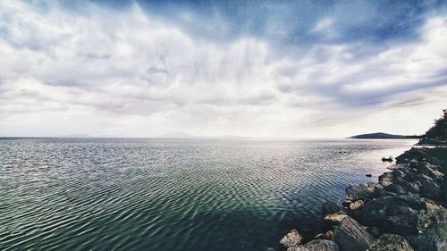 Scenic view of sea against sky