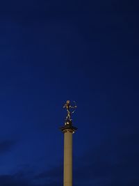 Low angle view of statue against clear sky