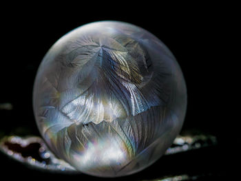 Close-up view of soap bubble