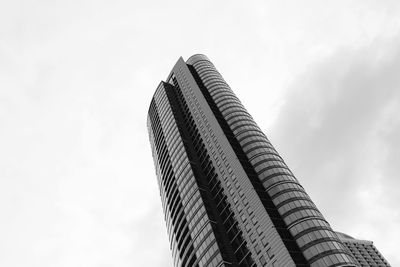 Low angle view of modern building against sky