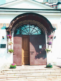 Entrance of building