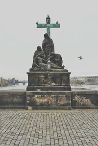 Statue against clear sky