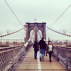 Tourists on bridge