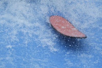 Surfboard with water waves