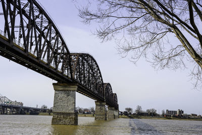 Low angle view of bridge over river