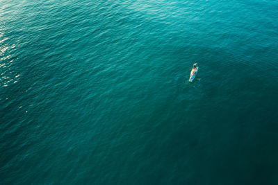 High angle view of sea