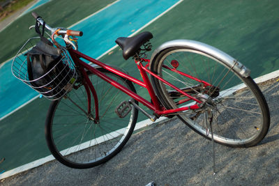 Tilt shot of bicycle