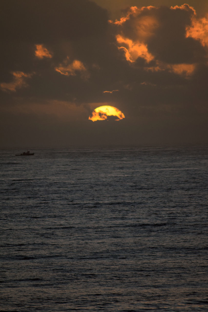 SCENIC VIEW OF SEA DURING SUNSET