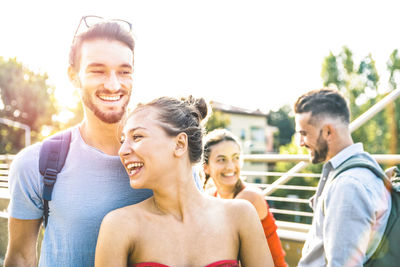 Portrait of a smiling young couple