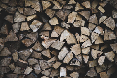 Full frame shot of firewood