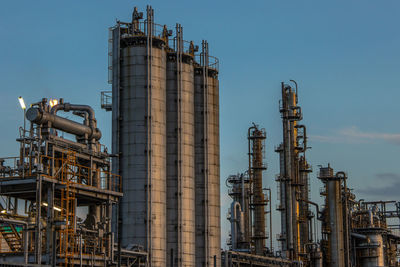 Evening view of a petrochemical plant