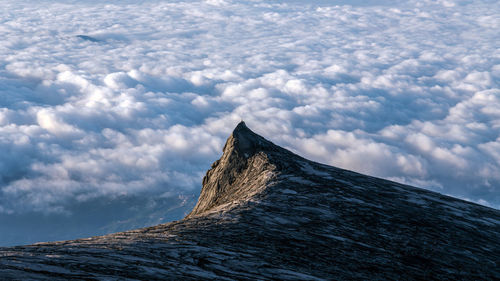 Low angle view of mountain against sky