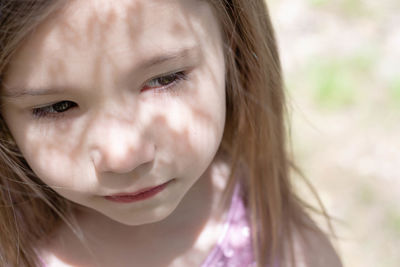 Close-up portrait of a smiling girl