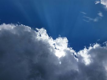 Low angle view of cloudy sky
