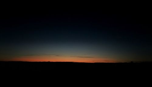 Silhouette of landscape at sunset