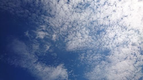 Low angle view of clouds in sky