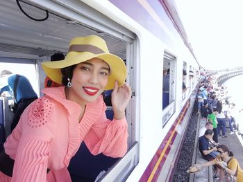 Portrait of woman smiling