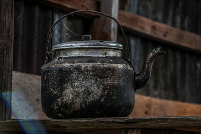 The boar kettle that has not been used for a long time