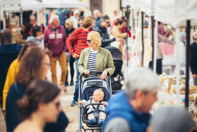 Group of people on street