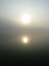 Scenic view of moon in sunlight