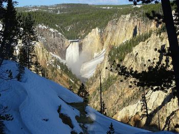 Panoramic view of snowcapped mountains