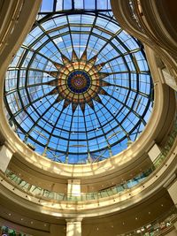 Low angle view of ceiling of shopping mall